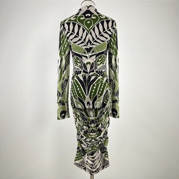 NWOT Farm Rio Lace Nature Tulle Midi Dress Long Sleeves Size S Multicolor - Picture 7 of 15